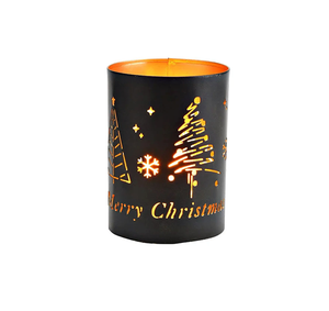 Soporte de luz en T votiva de hierro pequeño más vendido con diseño tradicional y tono dorado ideal para ocasiones navideñas - Product Image 1