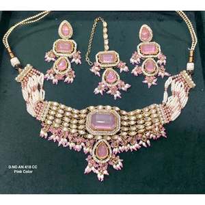 Collar de Gargantilla de Boda Chapado en Oro con Moissanita en Forma de Corazón de 481 CC - Product Image 6