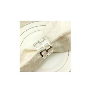 Rond de serviette en acier de forme carrée Nouveau design élégant Articles de table de fête de mariage Utilisation Nouveau design Rond de serviette Design moderne de luxe - Product Image 4