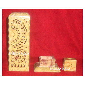 Tour de bâton d'encens sculptée en pierre de savon naturelle de nouvelle conception pour la maison et le but de décoration de temple au meilleur prix le moins cher - Product Image 1