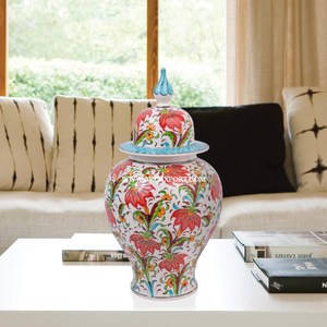 Pot à gingembre et vase de conception unique et élégante en métal de qualité supérieure, revêtement en poudre de couleur orange, fabriqué en Inde, à un prix impressionnant - Product Image 2