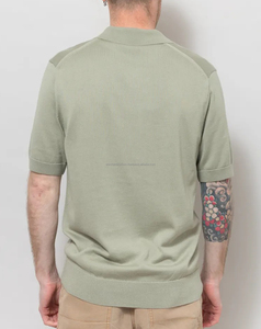 Camiseta de Manga Corta Transpirable para Hombre, de Alta Calidad, con Botones, Diseño Sólido, Corte Ajustado, para Verano, 180 g - Product Image 3