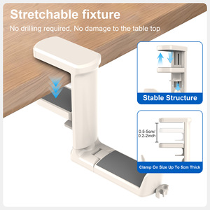 Nuovo Organizzatore da Scrivania Flessibile e Regolabile in Plastica ABS Nera, Supporto Staccabile per Penne e <span class=keywords><strong>Telefono</strong></span>, Stand per Cuffie, Portabicchieri - Product Image 5
