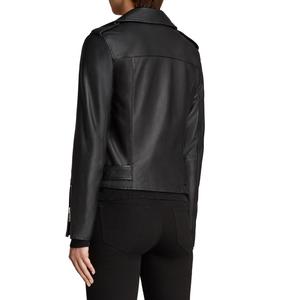 Veste en cuir véritable pour femmes Nouveau design Style Vente en gros Veste en cuir véritable coupe-vent avec fermeture éclair Veste imperméable Vêtements pour femmes - Product Image 3