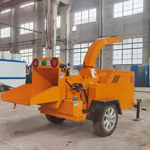 Diesel Engine And Mobile Forestry Branch Wood Chipper Machine Wood Crusher Chipper Shredder Manufacture