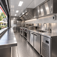 Restaurant modulaire en conteneur de 20 pieds, à un étage, isolé, préfabriqué, entièrement équipé pour la restauration professionnelle