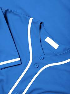 Camiseta de béisbol de ajuste atlético, camiseta de softball con botones, malla personalizada, diseño juvenil, estampado por sublimación, bordado de secado rápido, EE. UU. - Product Image 2