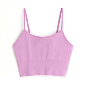 Tops cortos de Yoga con diseño frontal torcido y cuello en V para mujer, sujetador de entrenamiento de gimnasio con espalda cruzada, sujetadores deportivos de Yoga para mujer, Fitness - Product Image 1