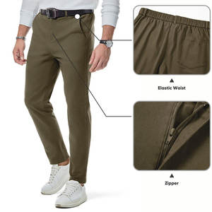 Pantalon chino pour homme 100% coton Vêtement d'extérieur Tricoté Taille personnalisée Haute qualité Look décontracté Respirant Pantalon chino personnalisé pour homme - Product Image 3