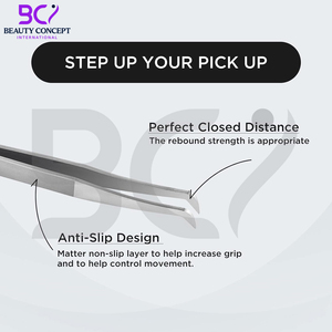 Pince à épiler en acier inoxydable à pointe incurvée de haute précision pour Extensions de cils Volume applicateur greffé de cils outil de maquillage de soins de beauté - Product Image 3
