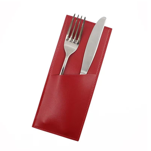 Porta Cubiertos Plegable de Cuero Genuino Hecho a Mano, Duradero y Casual para Restaurante, Organizador de Cubiertos Vintage Enrollable LCH-0053 - Product Image 5