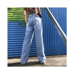 Pantalones vaqueros acampanados personalizados de fábrica de Pakistán de alta calidad para mujer, pantalones acampanados lavados para levantar glúteos, pantalones acampanados para mujer, superventas de alta calidad - Product Image 6