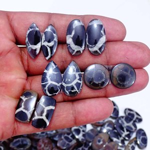 Paire de pierres précieuses en vrac, prix de gros, paire de cabochons de qualité supérieure pour la fabrication de bijoux - Product Image 2