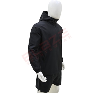 Conjuntos de pantalón corto cortavientos personalizados de dos piezas para hombre, chándal de nailon reflectante, conjuntos cortos cortavientos de dos piezas - Product Image 1