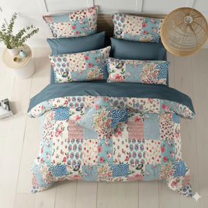 Ensemble de draps en microfibre imprimés en coton lavé moderne en gros à bas prix, 4 pièces, draps plats, draps ajustés, literie toute saison, housse de couette - Product Image 2