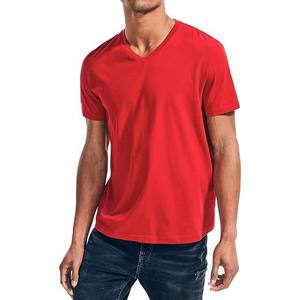T-shirt à col en V de qualité supérieure pour homme, fabriqué à partir de 60% de coton et 40% de polyester, avec logo personnalisé, vêtements pour homme, tailles grandes, chemises pour homme - Product Image 4