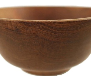 Bol de service en bois d'acacia de style moderne Récipient alimentaire durable avec design arrondi pour le stockage des salades de fruits Bols décoratifs - Product Image 1