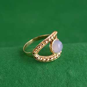 Top High Selling Rose Quartz <b>Ring</b> Gold Plated Bedded Brass <b>Statement</b> <b>Ring</b> Handmade Vintage Tribal <b>Ring</b> Wholesale <b>Ring</b> For Women - Product Image 3