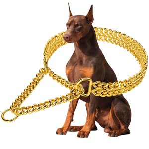 Толстая золотая цепочка для собак из нержавеющей стали - Product Image 1