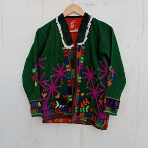 Nouvelle jupe Kuchi brodée vintage, vestes recyclées avec fonction de séchage rapide, fermeture à boutons, coupe régulière pour l'été et l'automne - Product Image 4