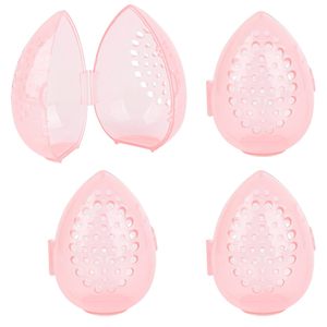 Framendino – étui pour éponge de maquillage, lot de 4, conteneur de beauté en plastique respirant rose pour support de mixeur, rangement pour œufs cosmétiques - Product Image 1