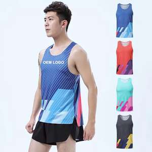 Transpirable de secado rápido sin mangas Gym Tank-Top Mesh Stretch Fabric Workout Chaleco deportivo para hombres - Product Image 1