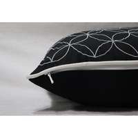 Housse de coussin carrée moderne en coton 100% pur, tissée et brodée, pour la maison et l'hôtellerie, fabriquée en Inde