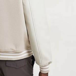 Vente en gros Street Wear Meilleure conception de vos propres produits de qualité 2025 Vente chaude Hommes Manches en cuir Letterman Vestes pour hommes - Product Image 6