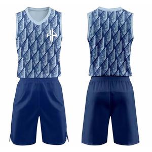 Conjuntos de uniformes de baloncesto de verano para hombres ATLANTIC 100% poliéster de secado rápido transpirable logotipo personalizado servicio OEM - Product Image 1