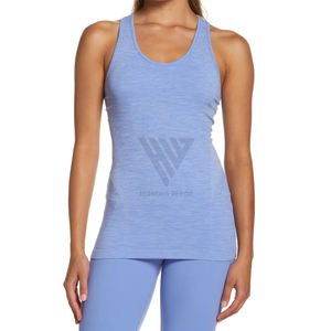 Débardeurs pour femmes grande taille tendance et personnalisés, vente chaude, respirants, couleur unie, col rond, débardeur basique pour femmes - Product Image 4