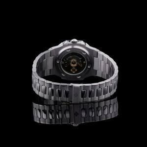 Estilo elegante Certificado VVS Moissanite Diamond Premium Acero inoxidable Hip-Hop Esfera árabe Movimiento suizo automático Reloj de pulsera - Product Image 4