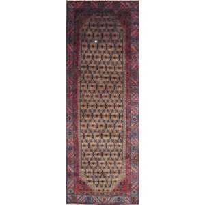 Tapis en laine et coton noué à la main de qualité supérieure, motif géométrique, design vintage pour couloir, artisanat exclusif pour la décoration intérieure - Product Image 1