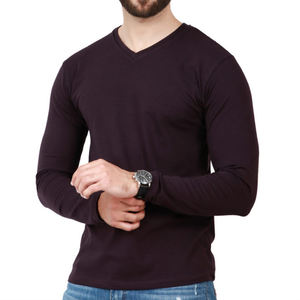 Vêtements personnalisés de haute qualité en gros pour hommes T-shirt à manches longues uni en vrac Chemise à manches longues thermique légère pour hommes - Product Image 1