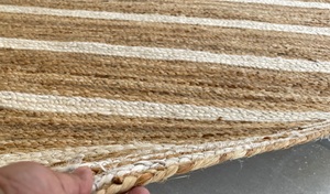 Alfombra moderna hecha a mano con patrón Oriental, alfombra de algodón de yute de Color Natural, tejido plano trenzado, lavable para hotel en casa, directo de fábrica - Product Image 4