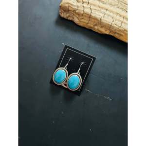 ต่างหูหยดน้ำสีเทอร์ควอยซ์และเงินสเตอร์ลิง Wydelle Billie Kingman ดีไซน์แบบห้อย - Product Image 4