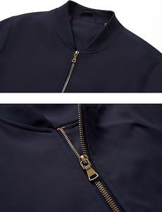 Chaqueta bomber para hombre, ligera, informal, elegante, para primavera y otoño, con cremallera, prendas de vestir, abrigo con bolsillos - Product Image 3