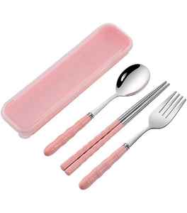 Juego de cubiertos de acero inoxidable 304 de proveedor mayorista, vajilla de metal, cubiertos, incluye cuchillo, tenedor, cuchara, palillo - Product Image 1