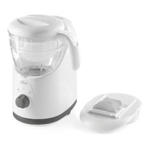 Cuiseur de nourriture pour bébé Chicco Easy Meal 500W blanc, cuiseur vapeur électrique 1L, modèle 00007656000000 - Product Image 1