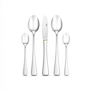 Esmeyer pour CELINE – Ensemble de couverts réutilisables en acier inoxydable 18/10 poli argenté, 6 pièces, comprenant cuillères, fourchettes, cuillères à café et cuillères à gâteau - Product Image 3
