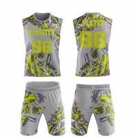 Uniforme de Fútbol Americano a la Bandera 7v7 Personalizado, Conjunto de Camiseta y Pantalones Cortos, Ropa Deportiva para Equipos, Tallas Grandes para Adultos, Secado Rápido, Proveedor OEM