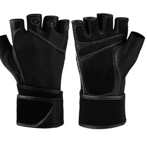 Gants de haute qualité durables Logo personnalisé Gym haltérophilie demi-doigt femmes gants avec support de poignet haltérophilie gants de gymnastique unisexe - Product Image 1