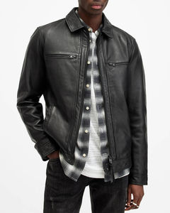 Chaqueta de Cuero de Oveja con Capucha para Hombre, Fabricada a Medida con Calidad Premium, Cierre Frontal, Resistente al Viento, Transpirable, Personalizable - Product Image 1