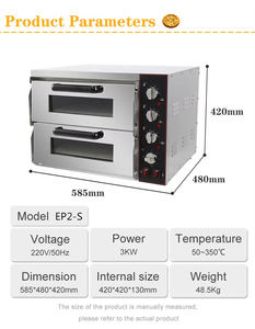 Comptoir en acier inoxydable 16 pouces haute qualité 2 chambres fours à pain four à <span class=keywords><strong>pizza</strong></span> professionnel à vendre - Product Image 4