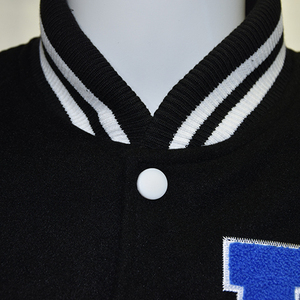 Veste de baseball en chenille brodée avec logo personnalisé OEM, veste en cuir pour homme, veste universitaire de baseball - Product Image 5