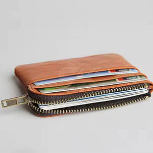 Portefeuille en cuir pour homme, petit format, populaire, avec fermeture éclair intégrale, excellent rapport qualité-prix - Product Image 3