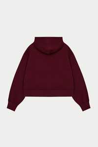 Haute demande bordeaux femmes recadrée fermeture éclair à capuche anti-rides et respirant sweats à capuche pour femme entraînement Gym sweat à capuche zippé - Product Image 6