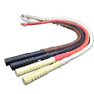 Fouets d'équitation en cuir de vache 70/80/100 CM, fouet antidérapant pour courses de chevaux, équipement équestre - Product Image 4