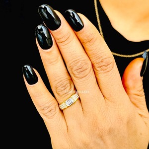 Anillo de compromiso de diamantes cultivados en laboratorio de 0,50 quilates de oro macizo de 14 quilates - Product Image 1