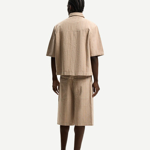 กางเกงขาสั้นลำลองแนวสตรีทผ้าคอตตอนพิมพ์ลายพัฟสำหรับ100% กางเกงขาสั้นออกแบบได้ตามต้องการ - Product Image 3