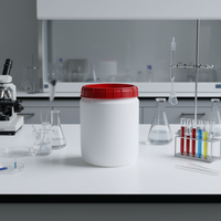 Bouteilles de laboratoire cylindriques à large ouverture en plastique Burkle GmbH, conteneurs jetables pour aliments et liquides chimiques